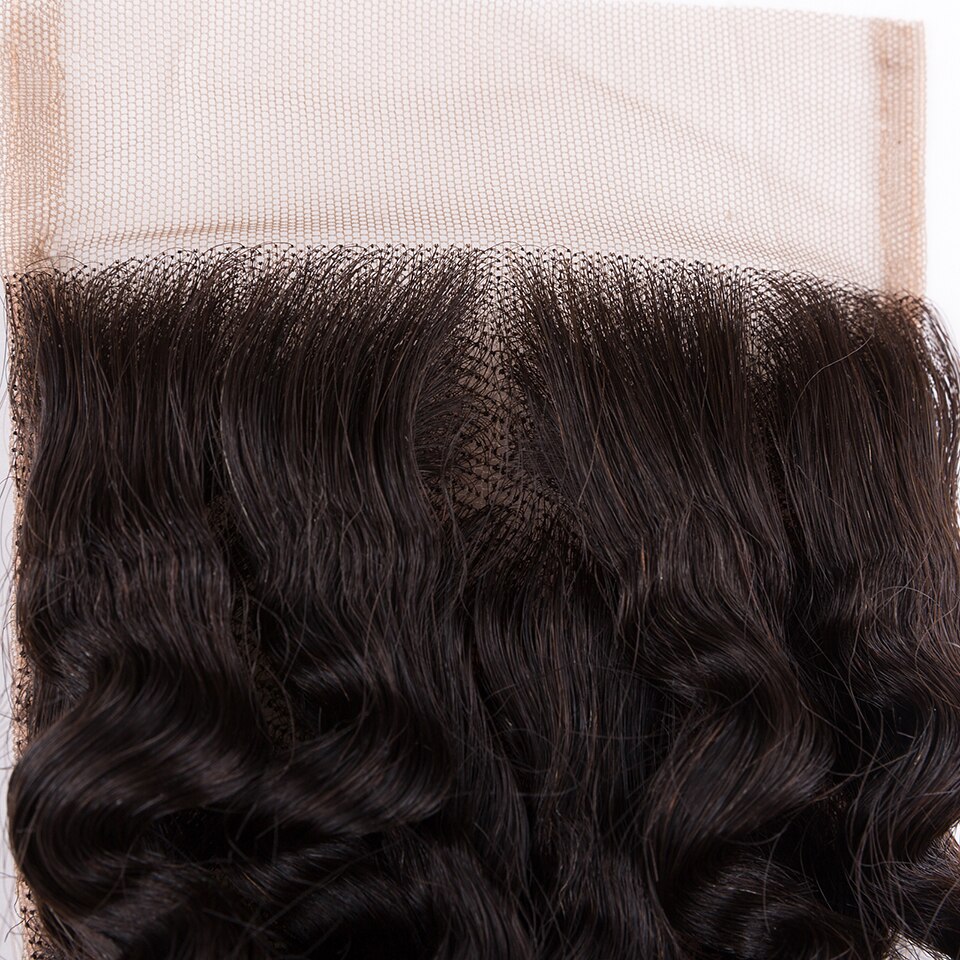 Mocha Hair Lace Closure 4"X 4" Free Part  100%  Human Hair  Brazilian Virgin Hair Loose  Wave