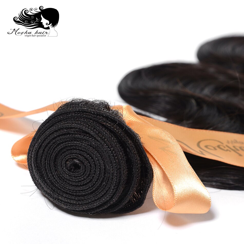 Mocha Hair Brazilian Body Wave Virgin Hair Weaving One Bundle 10"- 26" Inch Natural Color 100% Unprocessed Human Hair