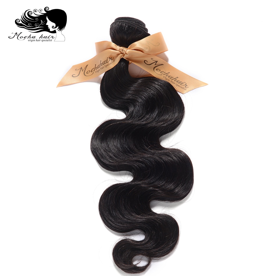 Mocha Hair Brazilian Body Wave Virgin Hair Weaving One Bundle 10"- 26" Inch Natural Color 100% Unprocessed Human Hair
