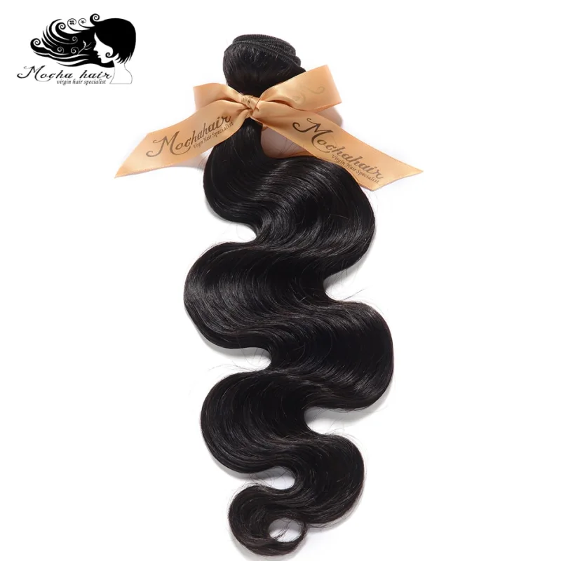 Mocha Hair Brazilian Body Wave Virgin Hair Weaving One Bundle 10"- 20" Inch Natural Color 100% Unprocessed Human Hair