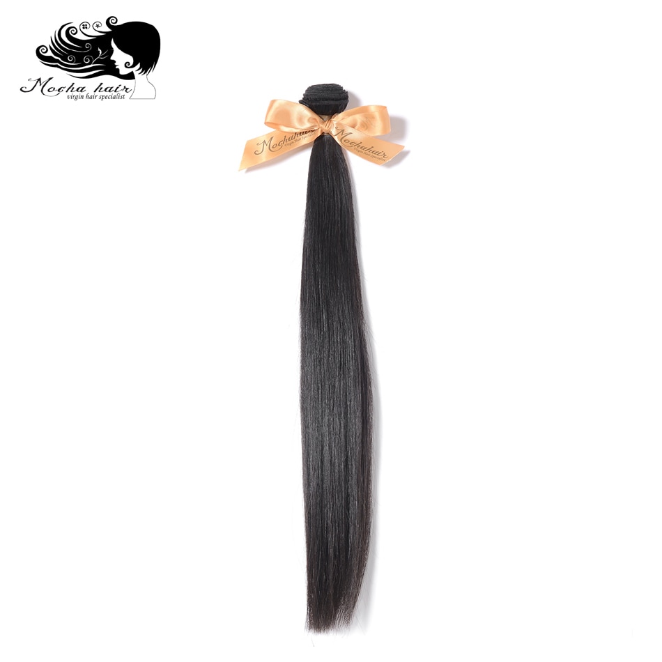 MOCHA Hair 10A Brazilian Straight Virgin Hair 8"-26" Double Weft  Natural Color 1 bundle 100% Unprocessed Human Hair Extension