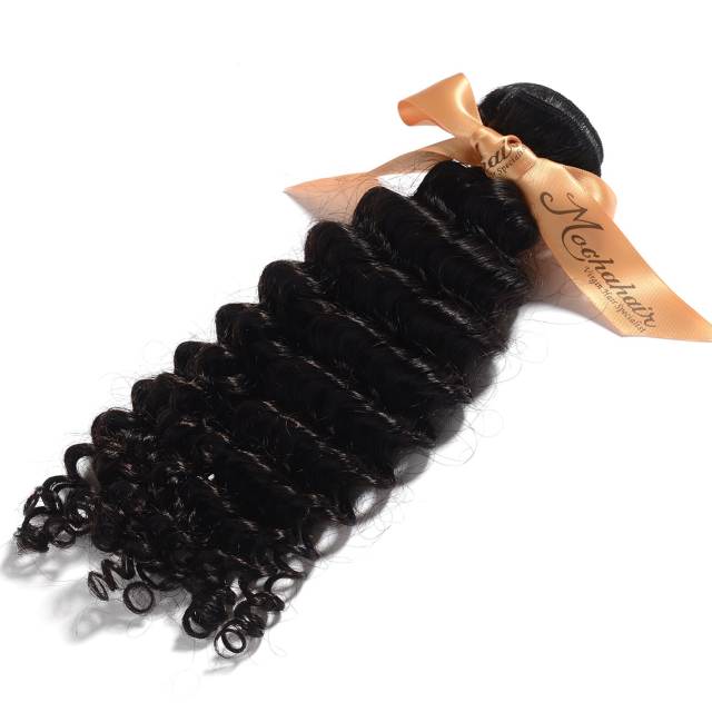 Mocha Hair Deep Wave Brazilian Virgin Hair  extension 12inch-26inch Nature Color  100% Human Hair Weaves