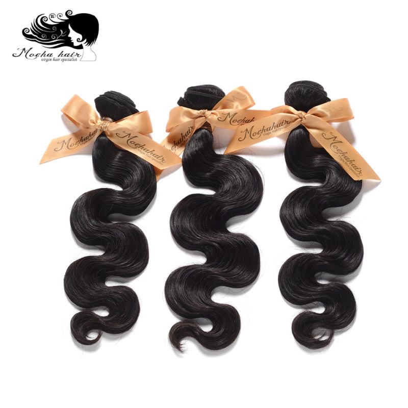 MOCHA Hair10A  Brazilian Virgin Hair Body Wave 3 Bundles10"-26"100% Unprocessed Human Hair Extension Natural Color Free Shipping