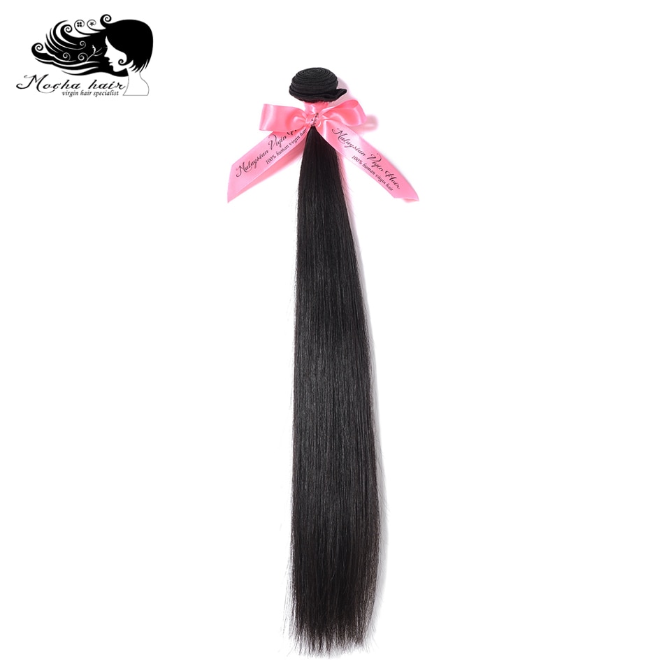 Mocha Hair 10A Malaysia Virgin Straight  Hair  extension  8"-26" Nature Color  100%  Unprocessed Human Hair Weaves
