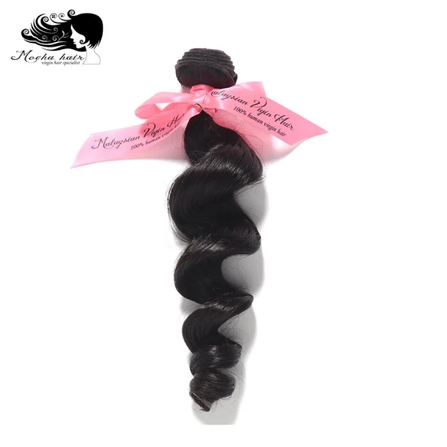 Mocha Hair 10A Malaysia Virgin Hair extension Loose Wave 12"-28" Nature Color  100% Human Hair Weaves