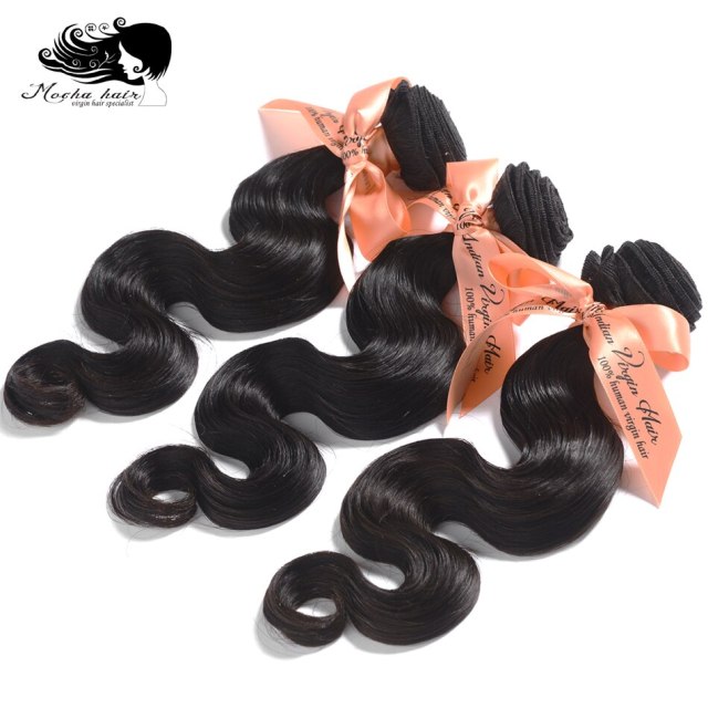 MOCHA Hair 10A  Indian Virgin Hair Body Wave 3 Bundles10"-26"100% Unprocessed Human Hair Extension Natural Color Free Shipping
