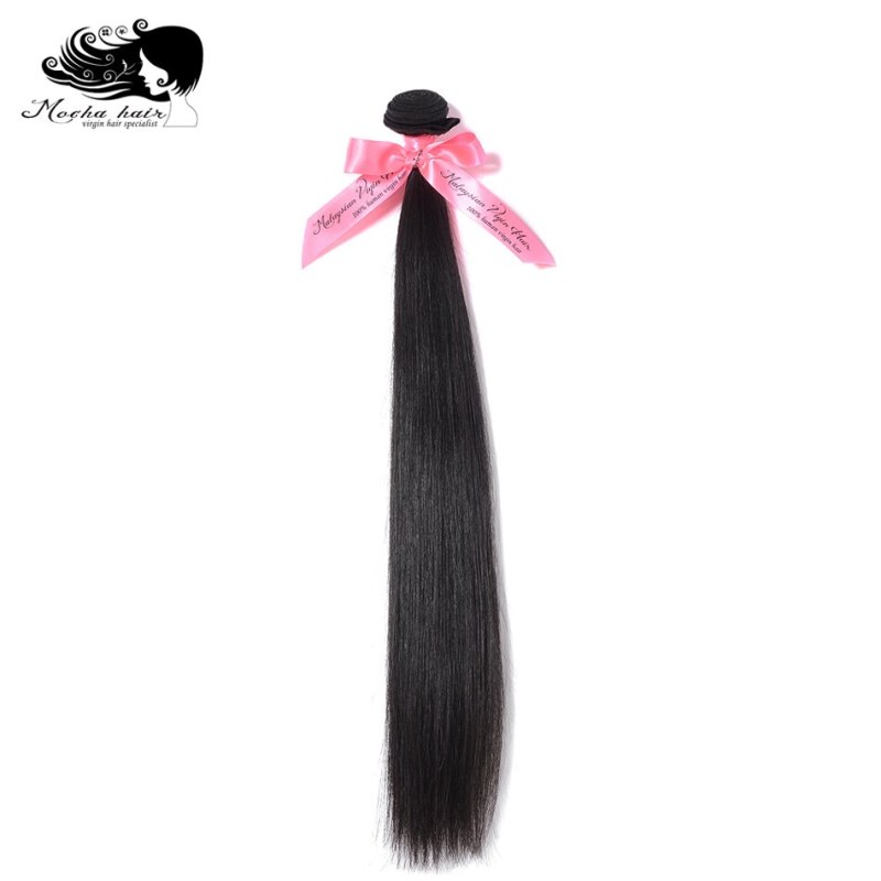 MOCHA Hair 3 bundles 10A Malaysian Straight Virgin Hair 100% Unprocessed Human Hair Extension  Natural Color  Free Shipping