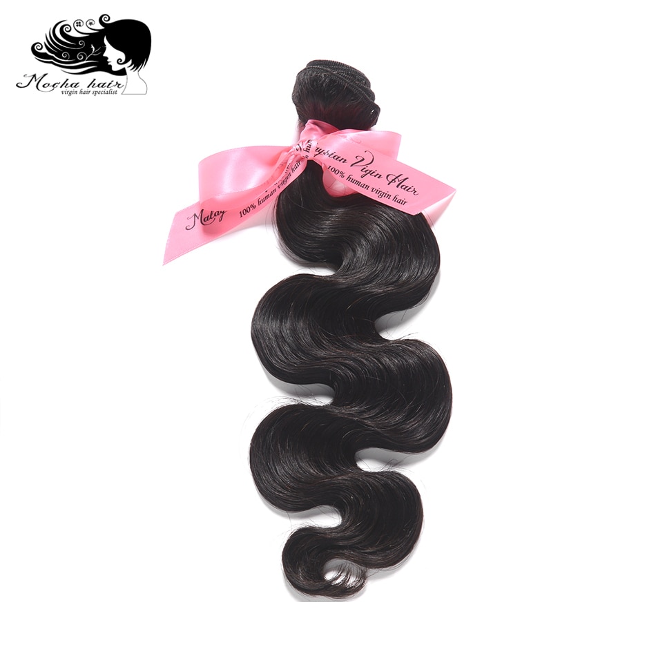 Mocha Hair 10A Malaysian Body Wave Hair 1 Bundle 10"-26" Natural Color 100% Human virgin Hair