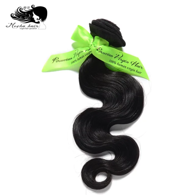 Mocha Hair Body Wave Peruvian Virgin Hair  extension 10inch-28inch Nature Color  100% Human Hair Weaves