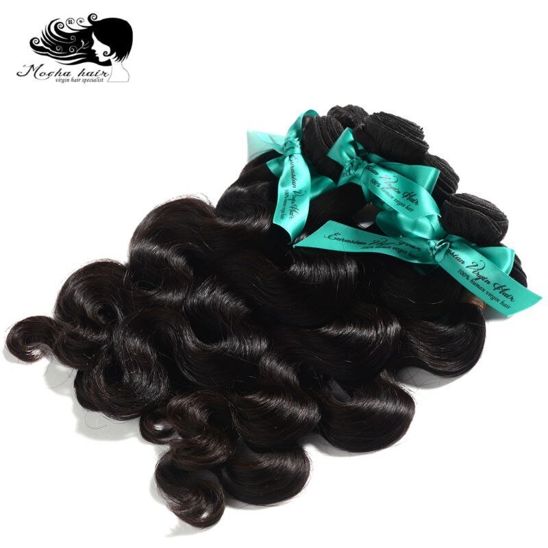 MOCHA Hair 3 Bundles  10A Virgin Hair European Hair Body Wave 100% Unprocessed Human Hair Extension Natural Color Free Shipping