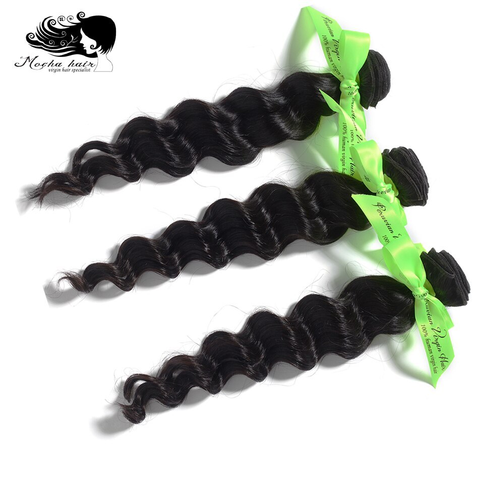 MOCHA Hair 10A Peruvian Virgin Hair Loose Wave 3 Bundles 100% Unprocessed Human Hair Extension Free Shipping Natural Color