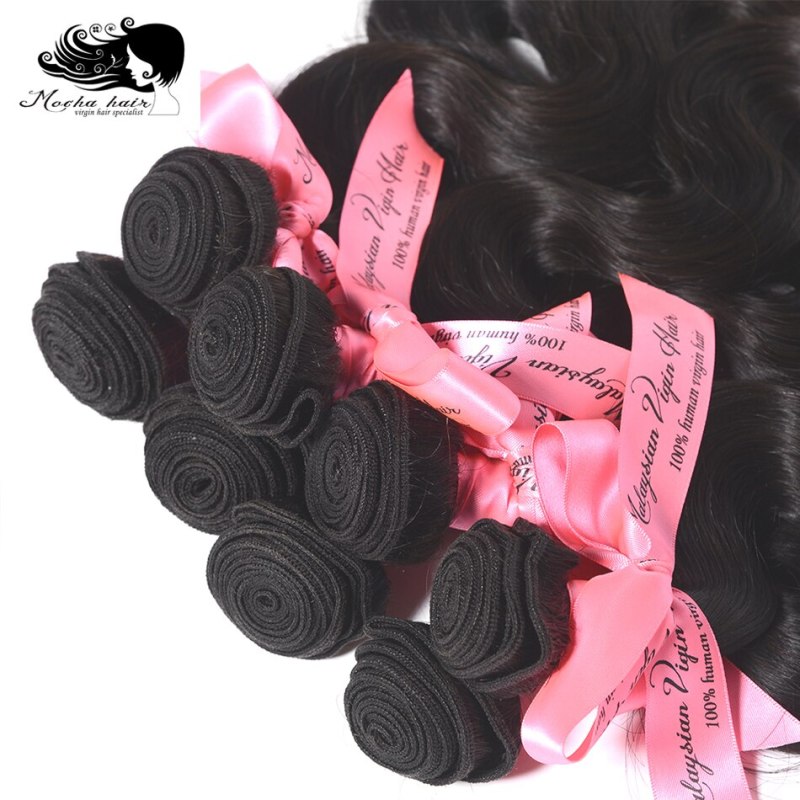 MOCHA Hair 10A Malaysian Virgin Hair Weave Bundles Body Wave 10-26“ Unprocessed Human Hair Extension Natural Color Free Shipping