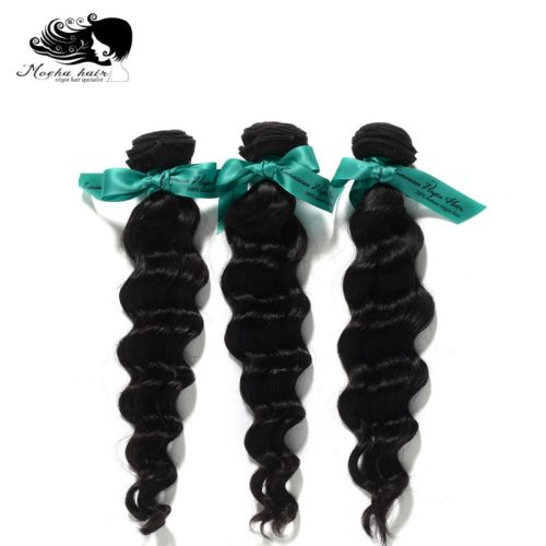 MOCHA Hair 3 Bundles 10A European Virgin Hair Loose Wave 12"- 26" 100% Unprocessed Human Hair Extension Natural Color