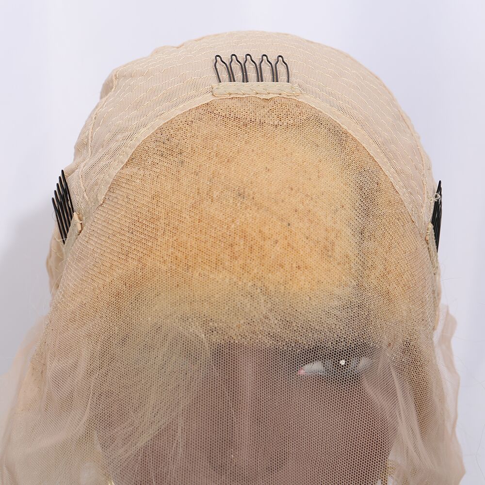 Mocha Hair 613# Blonde Lace Front Wigs Brazilian Remy  Straight Hair 6 Inch Short Human Hair Wigs For Women