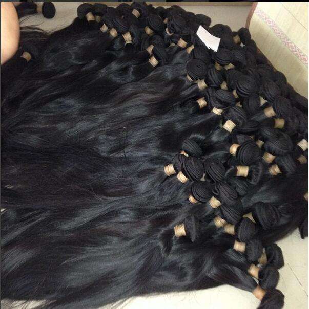 MOCHA Hair 100% Unprocessed 10A Brazilian virgin hair Straight human hair 8"-26"  4 Bundle hair extension natural color