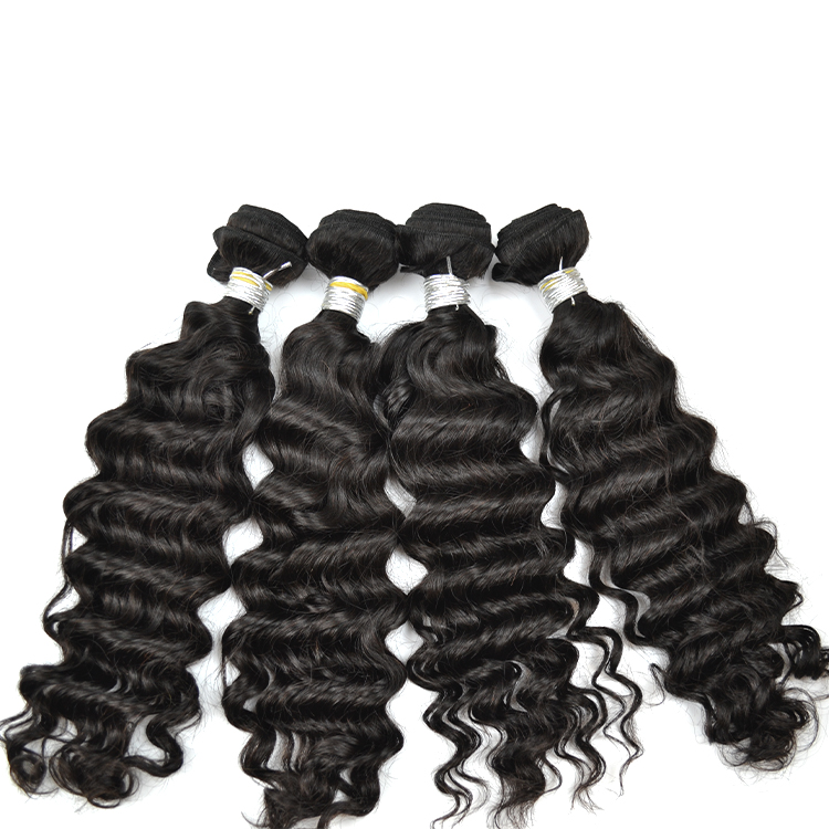 Mocha Hair  Brazilian Remy Hair Deep Wave 100% Human Hair Weave 3 Bundles Natural Color 12"-26" Free Shipping