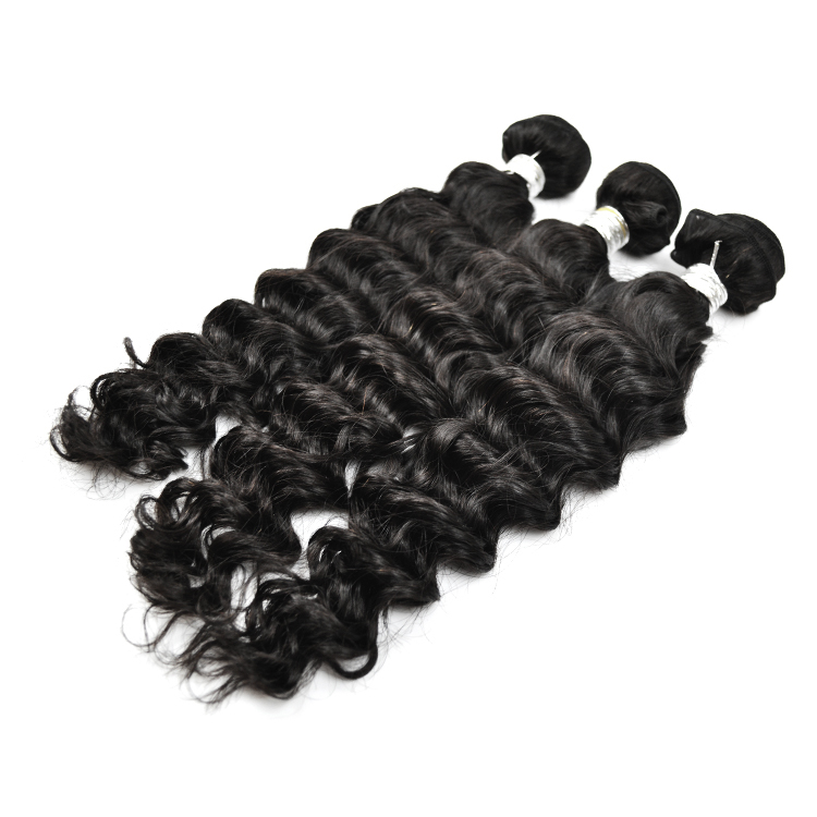Mocha Hair  Brazilian Remy Hair Deep Wave 100% Human Hair Weave 3 Bundles Natural Color 12"-26" Free Shipping