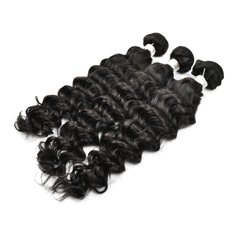 Mocha Hair  Brazilian Remy Hair Deep Wave 100% Human Hair Weave 3 Bundles Natural Color 12"-26" Free Shipping