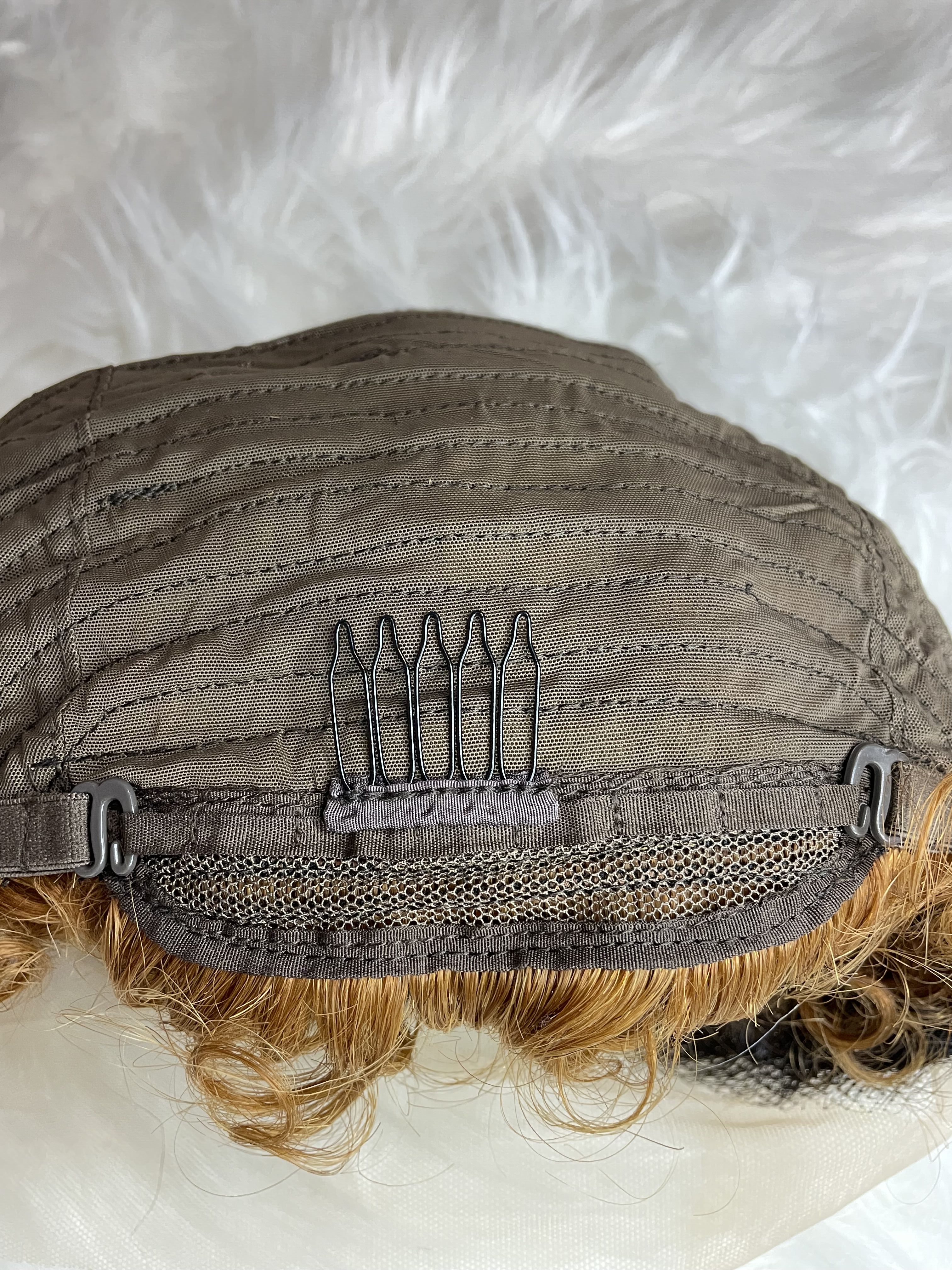 Brazilian Remy Short Natural Curly Glueless Human Wigs Pixie Cut Wig Ombre Short Machine Made Human Hair Wig T30 Color