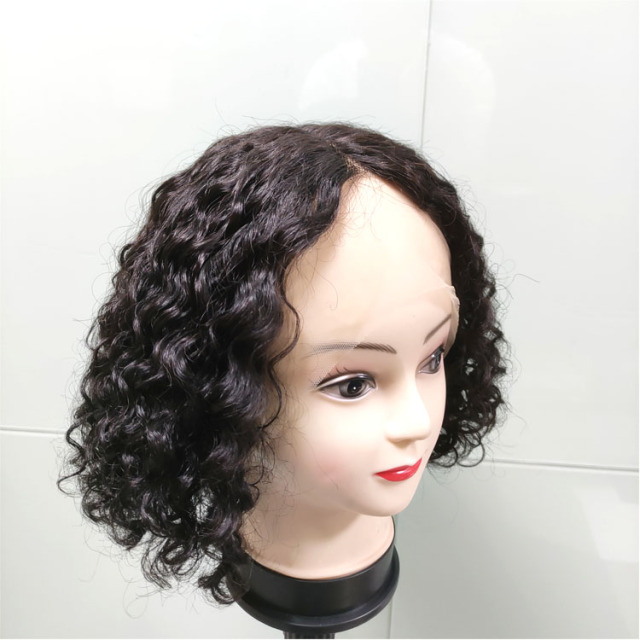 Mocha Hair Human Hair Wigs With Baby Hair T Part Lace Wig Pre Plucked Italian Curly Lace Front Wig