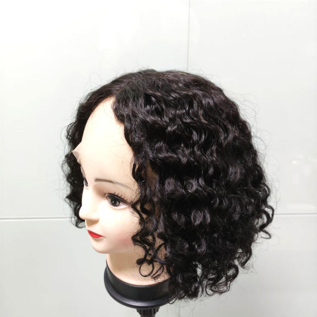 Mocha Hair Human Hair Wigs With Baby Hair T Part Lace Wig Pre Plucked Italian Curly Lace Front Wig