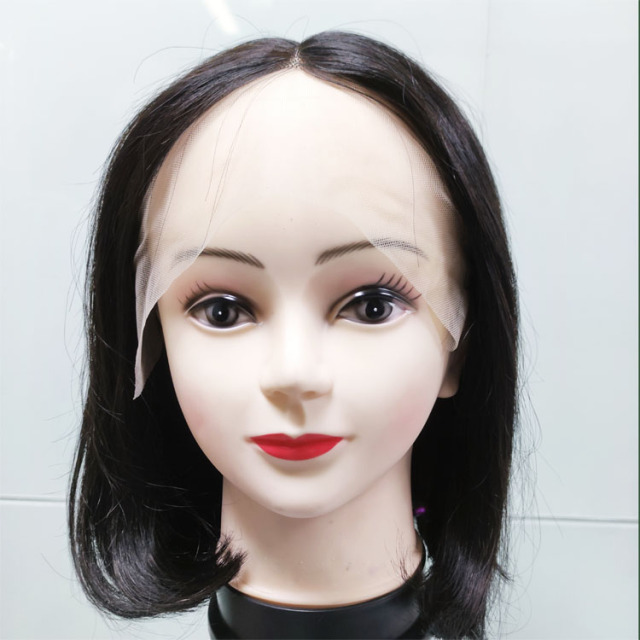 Mocha Hair Human Hair Wigs With Baby Hair T Part BoBo Lace Wig Pre Plucked Straight Lace Front Wig