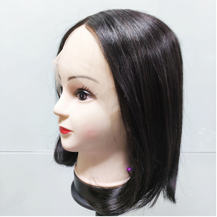 Mocha Hair Human Hair Wigs With Baby Hair T Part BoBo Lace Wig Pre Plucked Straight Lace Front Wig