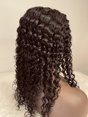 Mocha Hair Human Hair Wigs With Baby Hair T Part Lace Wig Pre Plucked Deep Wave Lace Front Wig