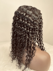 Mocha Hair Human Hair Wigs With Baby Hair T Part Lace Wig Pre Plucked Deep Wave Lace Front Wig