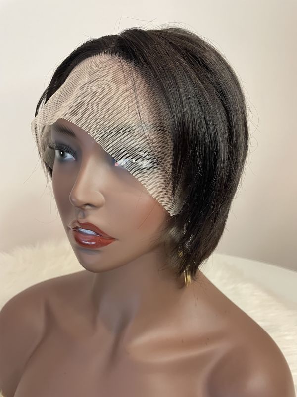 Mocha Hair Human Hair Wigs With Baby Hair T Part Lace Wig Pre Plucked  VS Straight Lace Front Wig