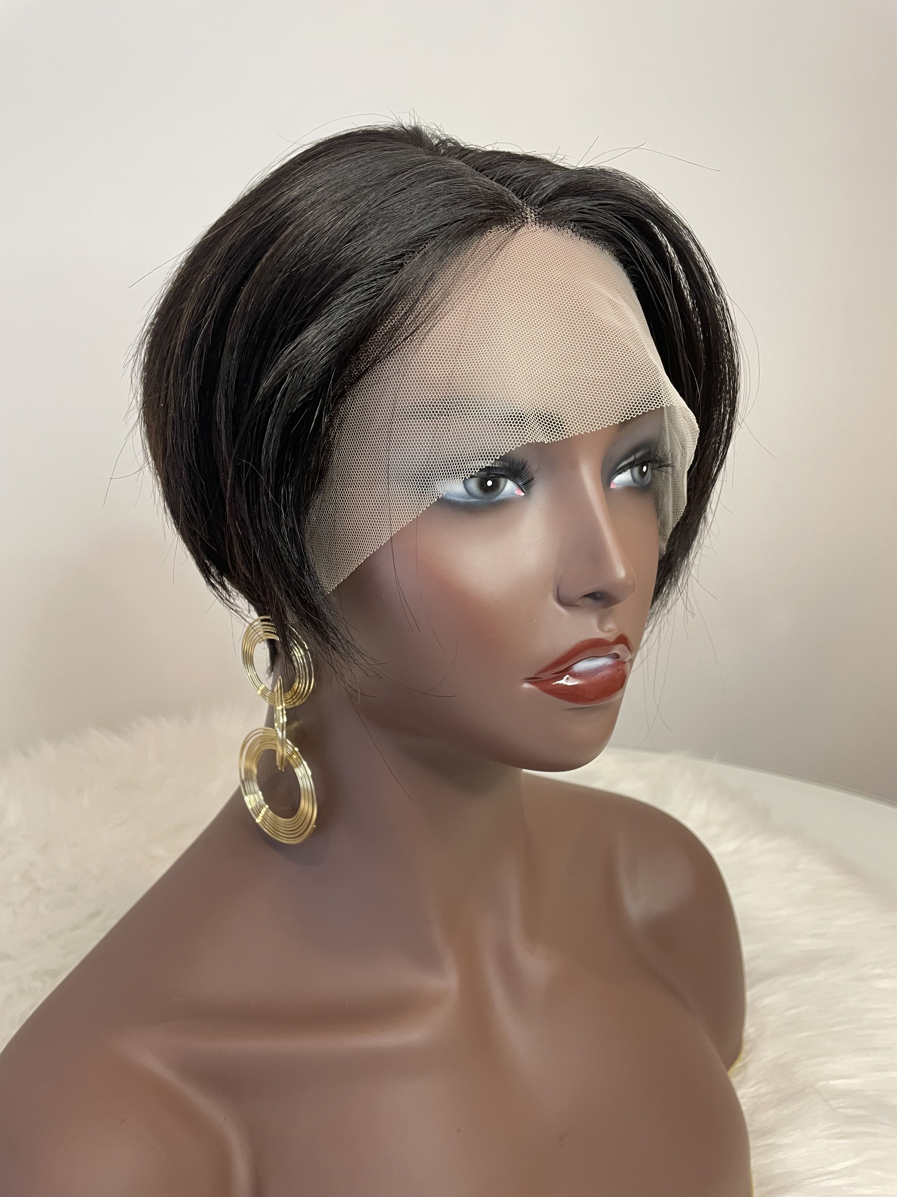 Mocha Hair Human Hair Wigs With Baby Hair T Part Lace Wig Pre Plucked  VS Straight Lace Front Wig