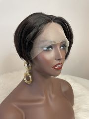 Mocha Hair Human Hair Wigs With Baby Hair T Part Lace Wig Pre Plucked  VS Straight Lace Front Wig