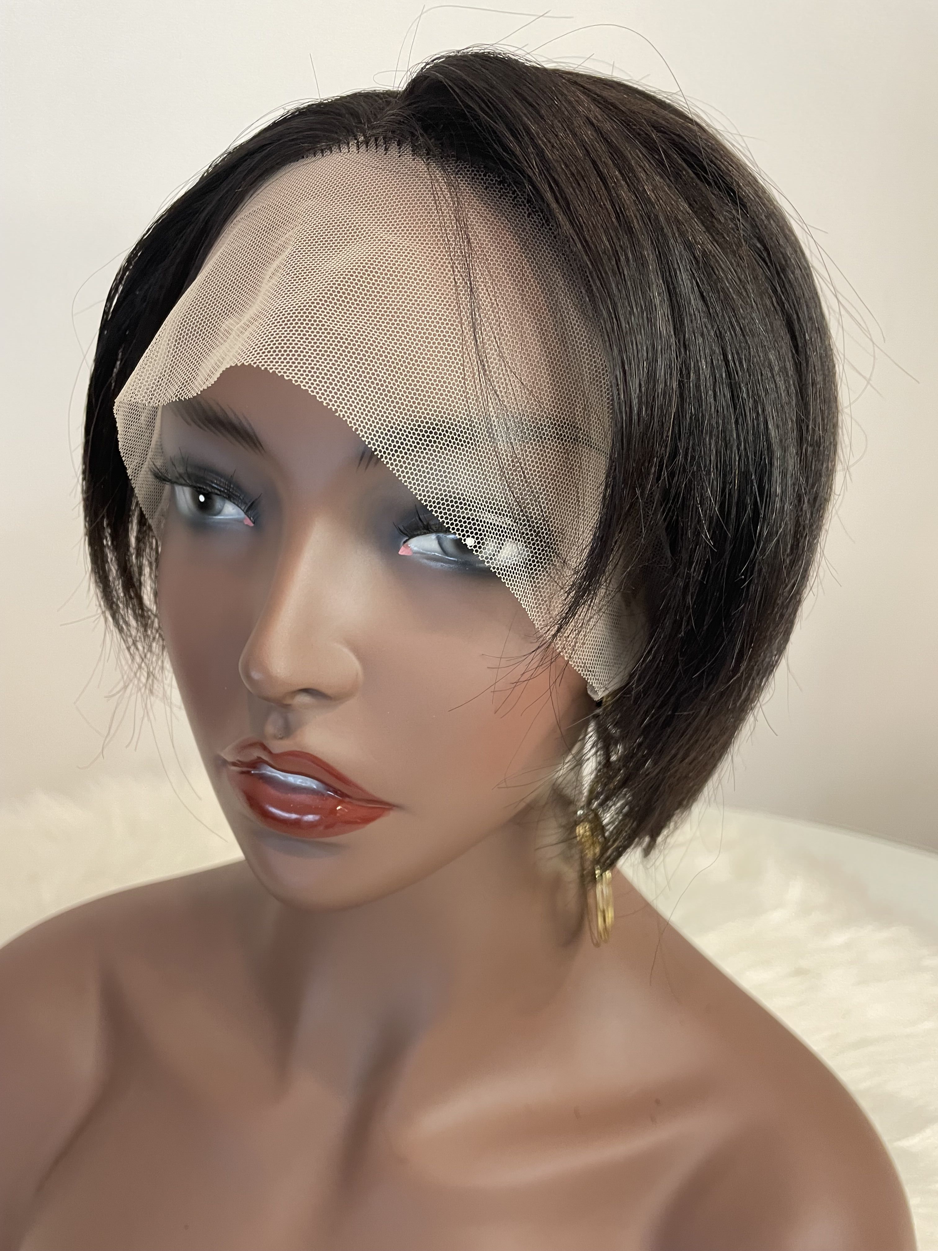 Mocha Hair Human Hair Wigs With Baby Hair T Part Lace Wig Pre Plucked  VS Straight Lace Front Wig