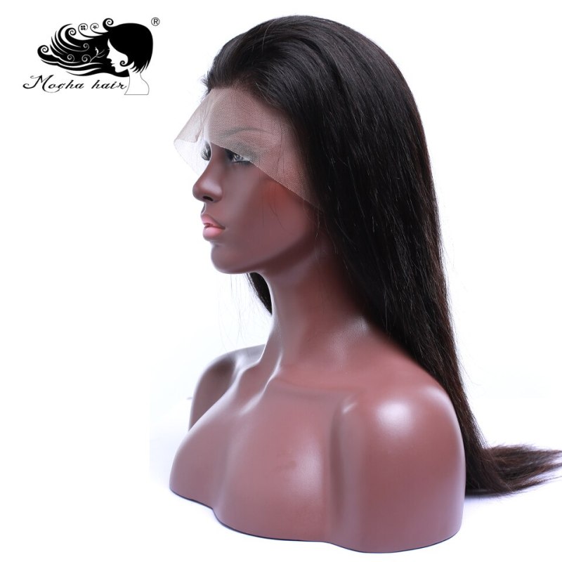 Mocha Hair Human Hair  Lace Front Wigs Pre Plucked Natural Hairline With Baby Hair Straight Brazilian Remy  Hair Wigs