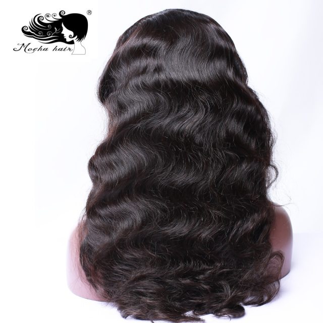 Mocha Hair  Lace Front Wigs Body Wave Brazilian Remy Hair Wigs Pre Plucked Natural Hairline With Baby Hair