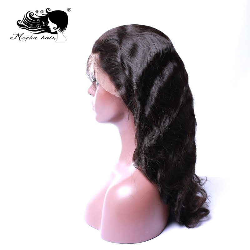 Mocha Hair  Lace Front Wigs Body Wave Brazilian Remy Hair Wigs Pre Plucked Natural Hairline With Baby Hair