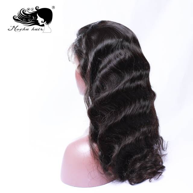 Mocha Hair  Lace Front Wigs Body Wave Brazilian Remy Hair Wigs Pre Plucked Natural Hairline With Baby Hair