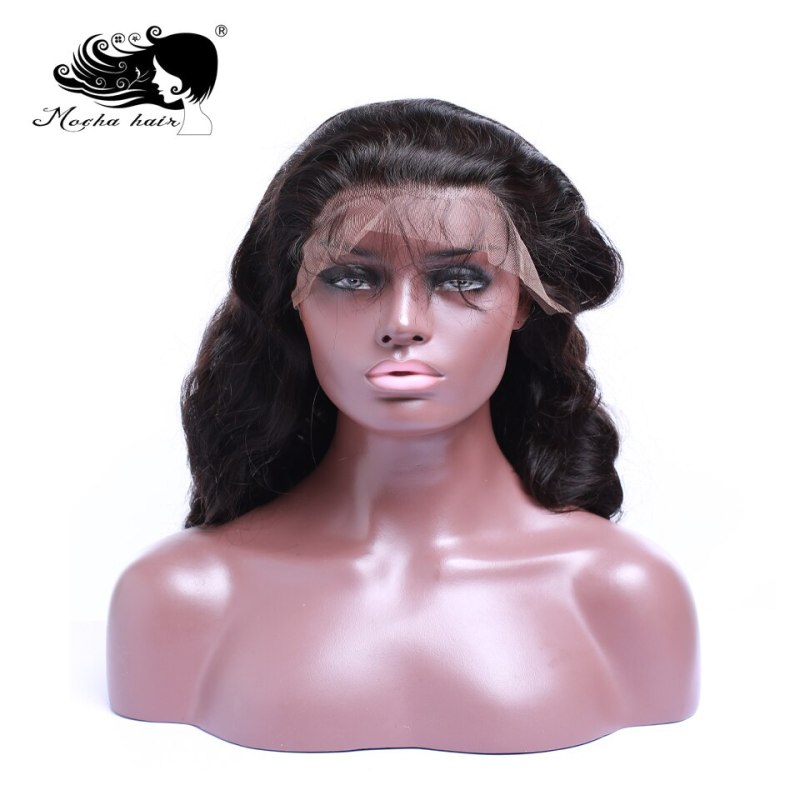 Mocha Hair  Lace Front Wigs Body Wave Brazilian Remy Hair Wigs Pre Plucked Natural Hairline With Baby Hair