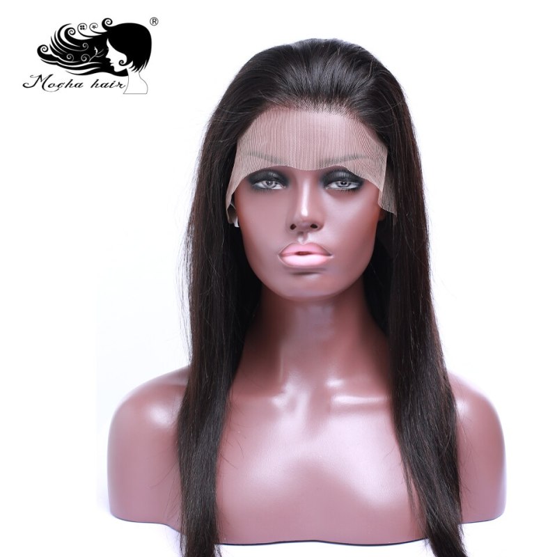 Mocha Hair Human Hair  Lace Front Wigs Pre Plucked Natural Hairline With Baby Hair Straight Brazilian Remy  Hair Wigs