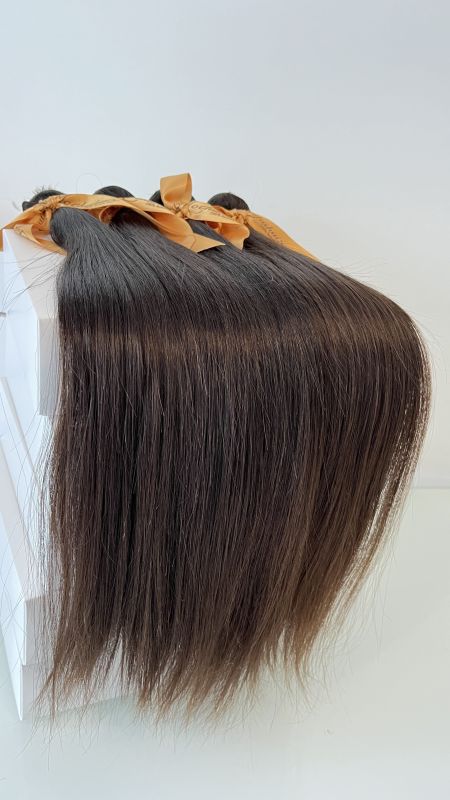 MOCHA Hair  3pcs/lot Straight virgin  Hair 12 "14" 16"18"20"  10A Brazilian Virgin Hair Natural  brown Color