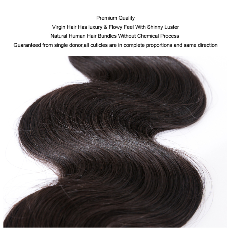MOCHA Hair  10A Brazilian Virgin Hair Body Wave  3 Bundles With One 4* 4 or 13*4 Lace Closure 100% Human Hair Free shipping