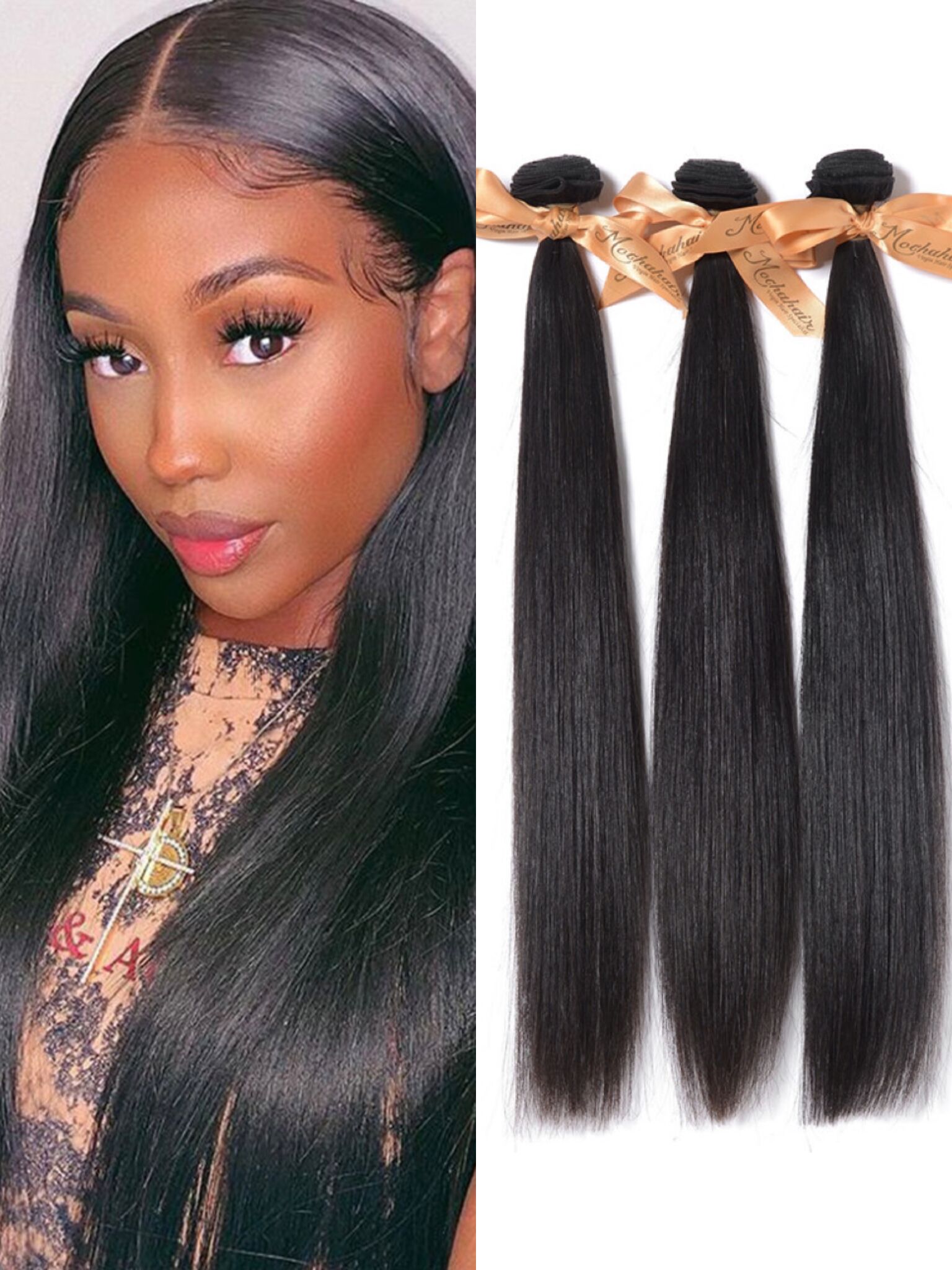 MOCHA Hair  Straight Hair 10"- 26" 10A Brazilian Virgin Hair Natural Color 100% Unprocessed Human Hair Extension Free Shipping