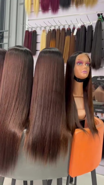 13×4 Lace Front Vietnamese Remy Human Hair Bobo Wig, Color 1B/4, Available Length: 22 Inches to 28 Inches