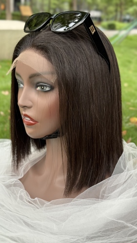 13x4 HD Lace Front Wig Straight Virgin Human Hair Pre Plucked Natural Hairline with Baby Hair 8-18 Inch Glueless Wig for Women