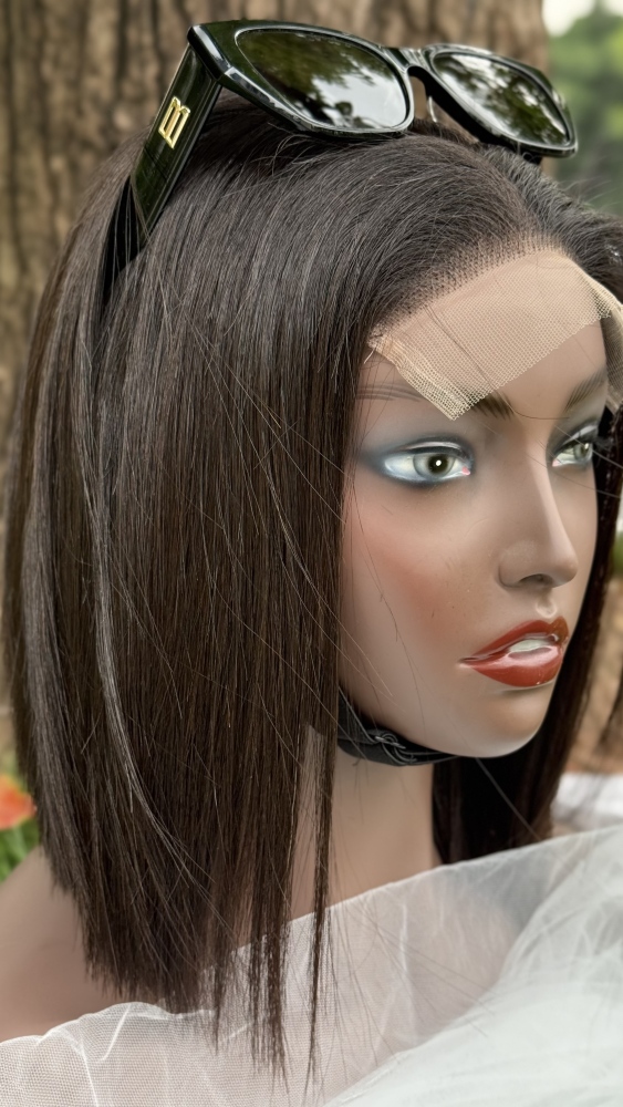13x4 HD Lace Front Wig Straight Virgin Human Hair Pre Plucked Natural Hairline with Baby Hair 8-18 Inch Glueless Wig for Women
