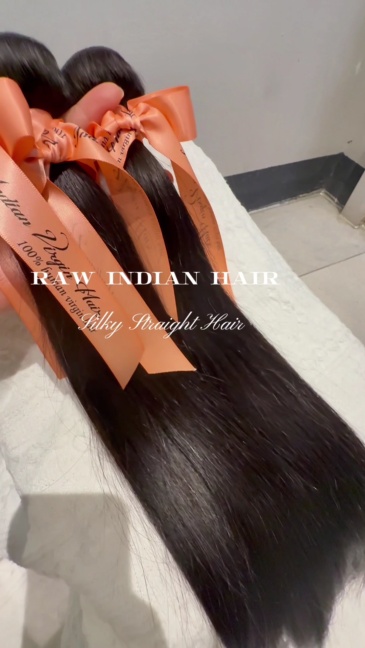 MOCHA Hair 3 bundles 10A Raw  Indian hair Straight Virgin Hair 100% Unprocessed Human Hair Extension  Natural Color