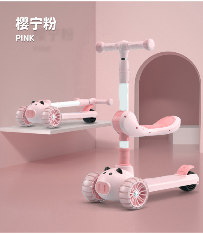 2022 new Crane Kids Cartoon Multi-Color Scooter