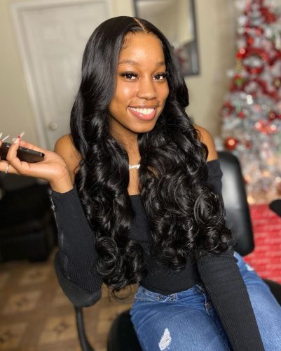 Loose Wave 4x4 and 5x5 Closure wig Top quality hair Pre-Plucked lace full cuticle aligned same direction
