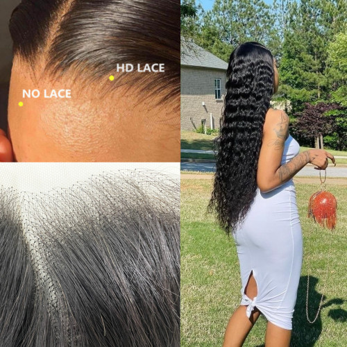 HD Lace Loose Deep wave 13x4 Frontal Wig Top quality hair Pre-Plucked lace full cuticle aligned same direction