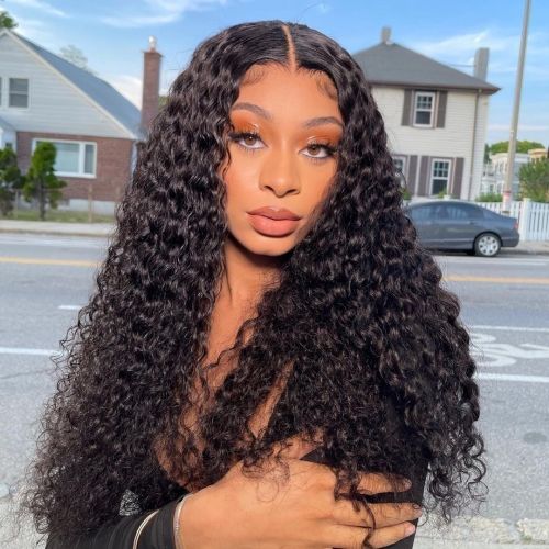 HD Lace Deep wave 13x4 Frontal Wig Top quality hair Pre-Plucked lace full cuticle aligned same direction